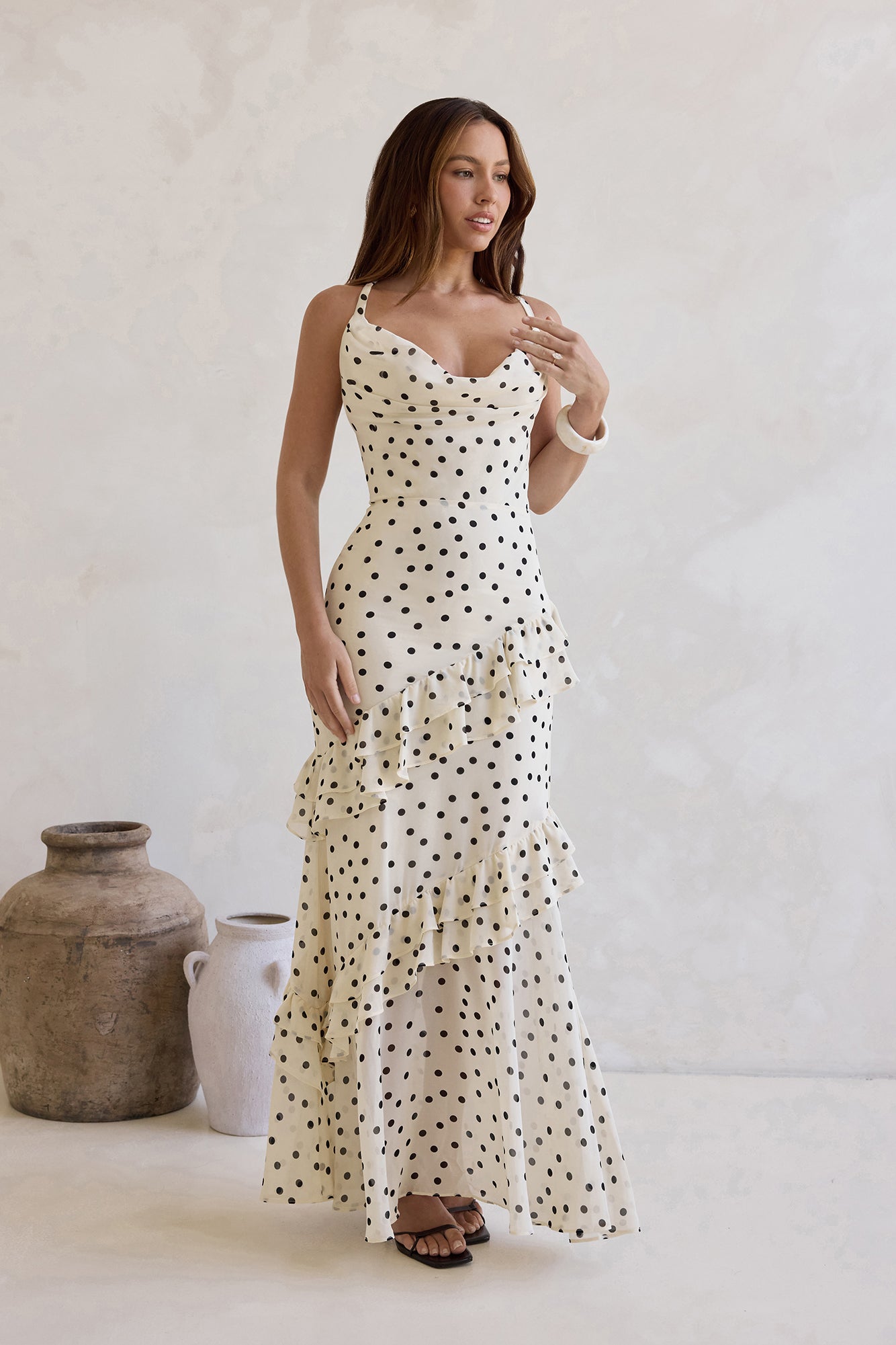Stopping Time Maxi Dress Cream