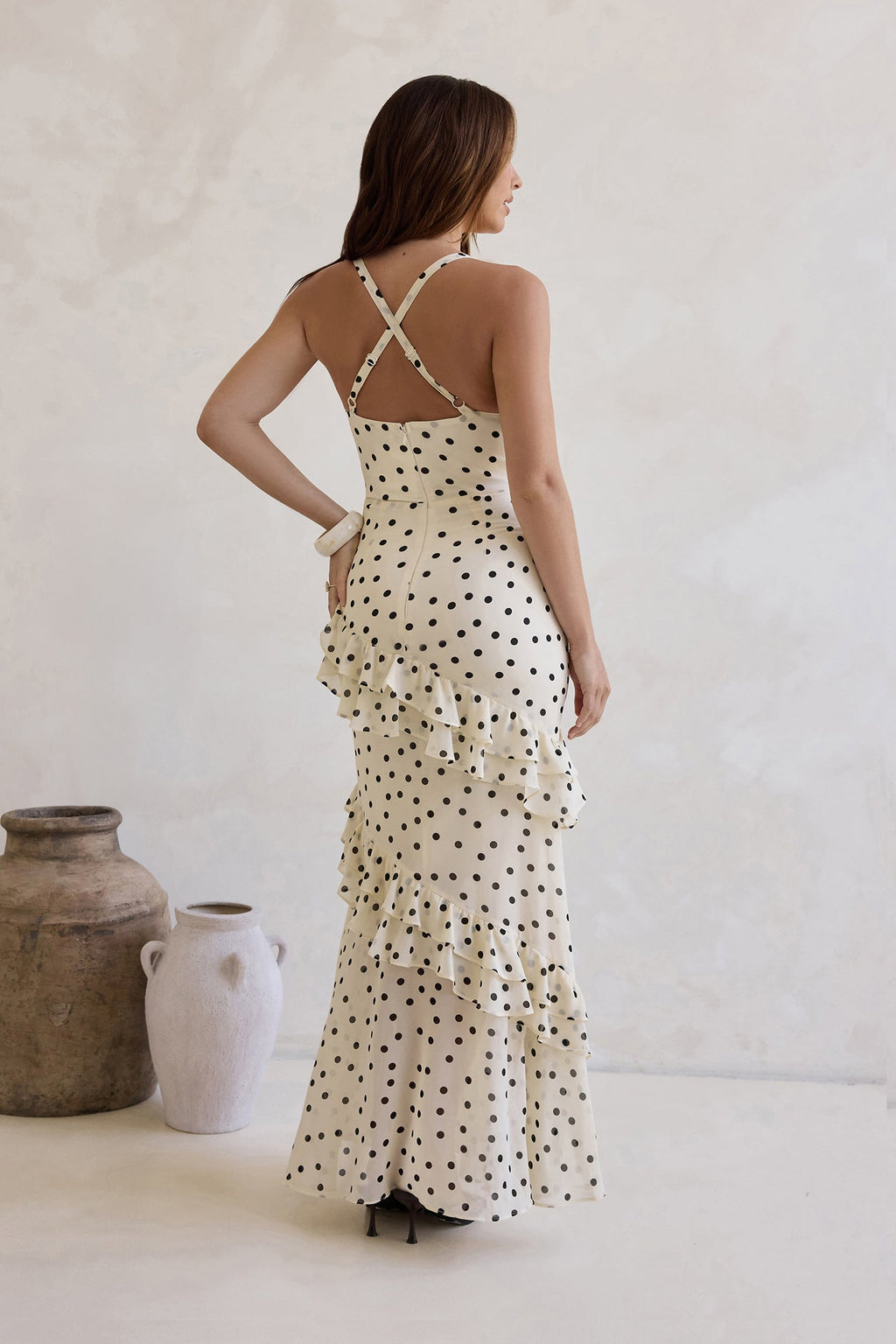 Stopping Time Maxi Dress Cream