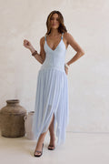 Call Me Later Mesh Maxi Dress Blue
