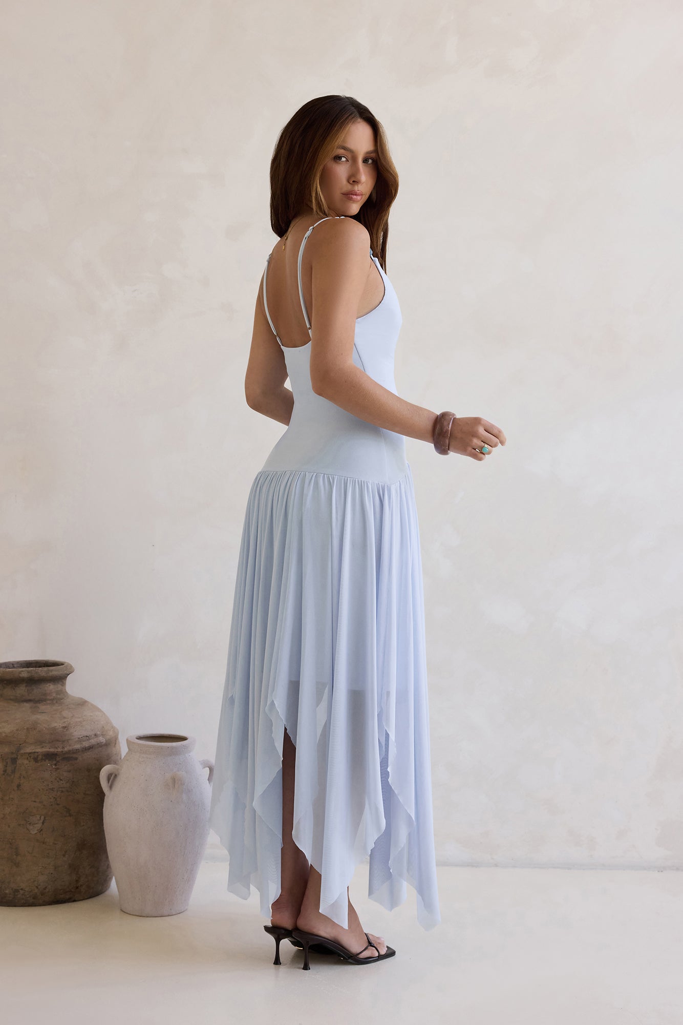 Call Me Later Mesh Maxi Dress Blue