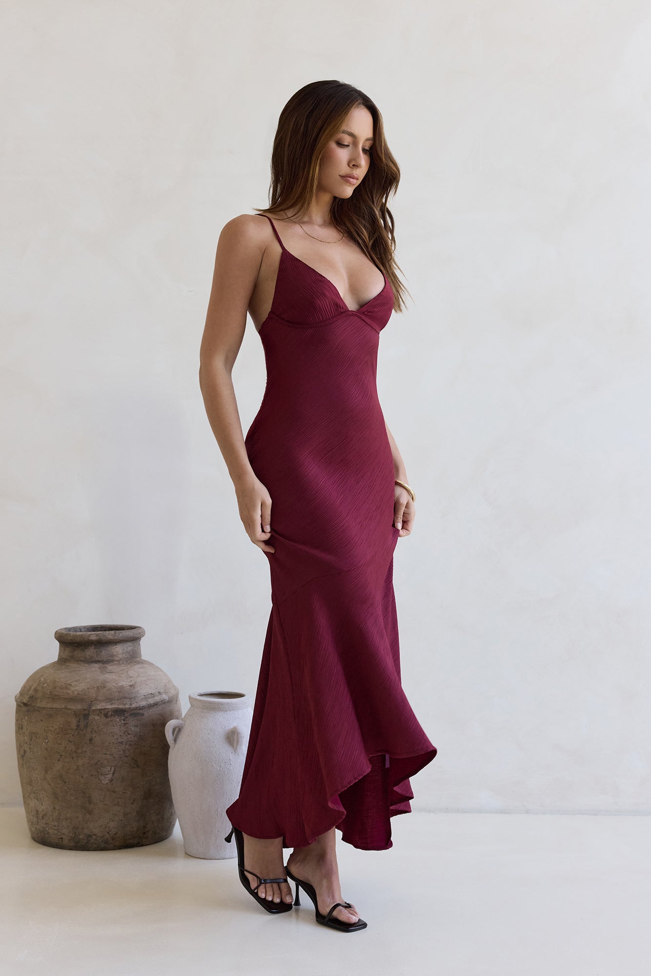 Moving Moments Maxi Dress Burgundy