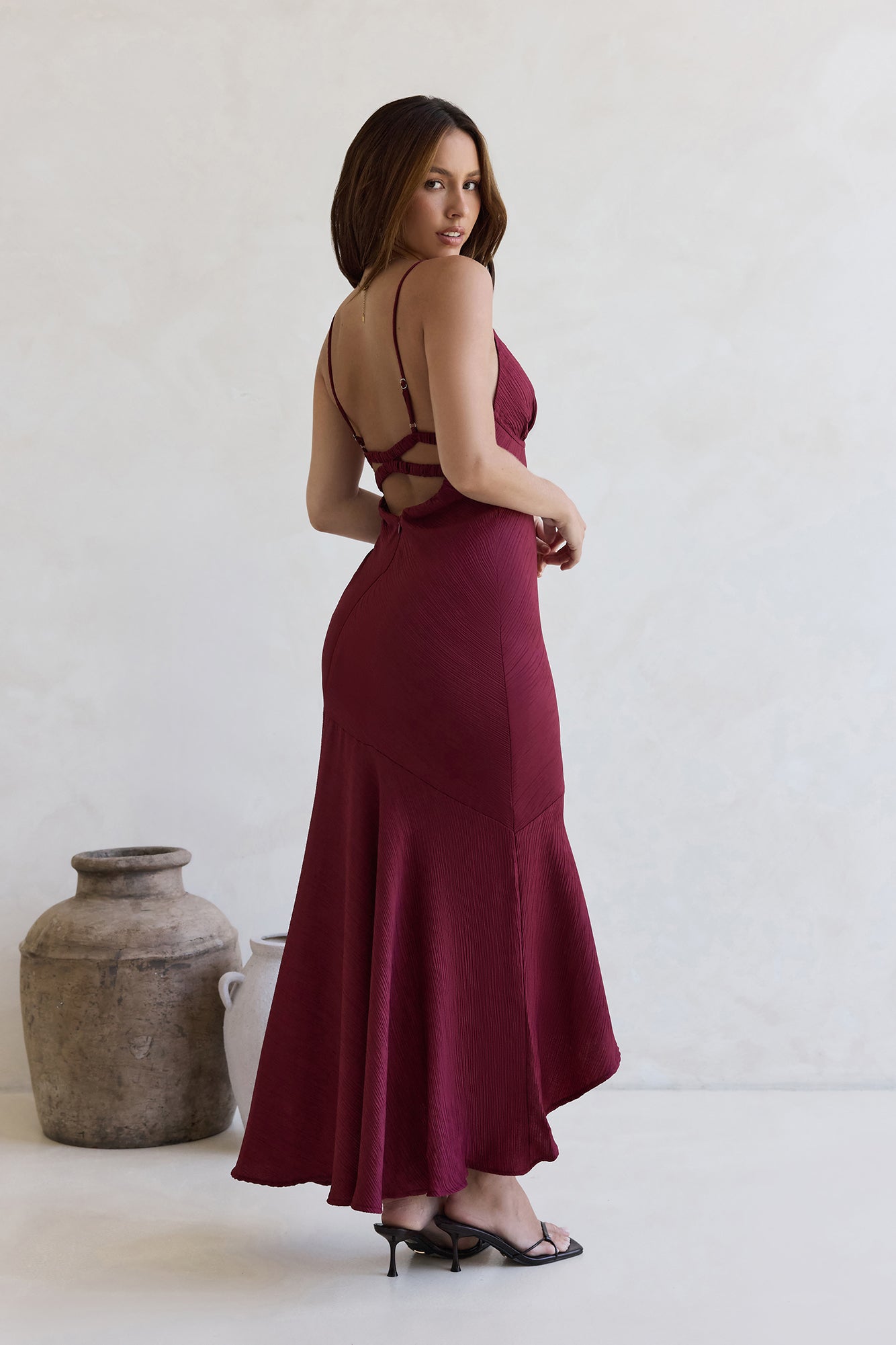 Moving Moments Maxi Dress Burgundy