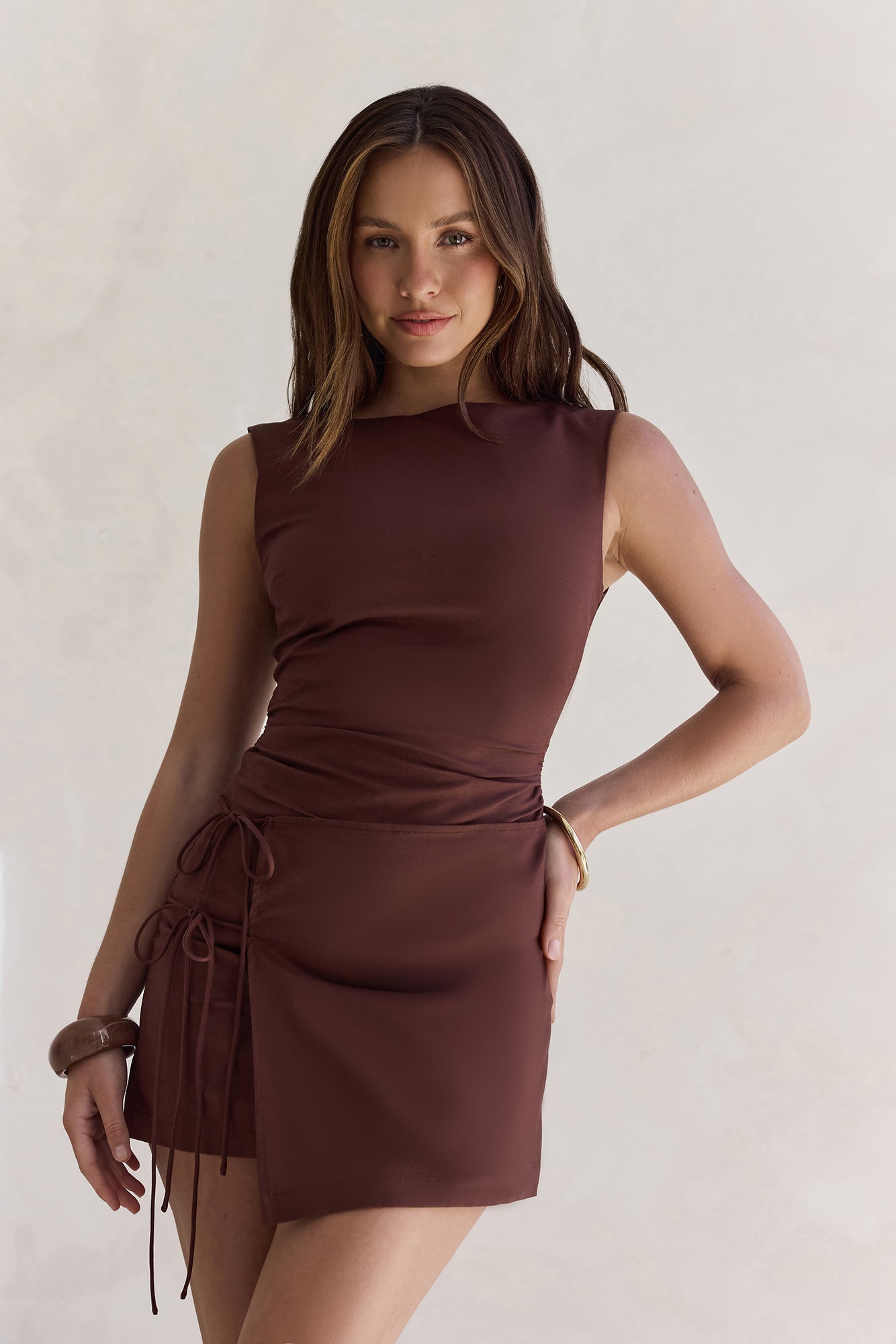Take Me Home Mini Dress Brown