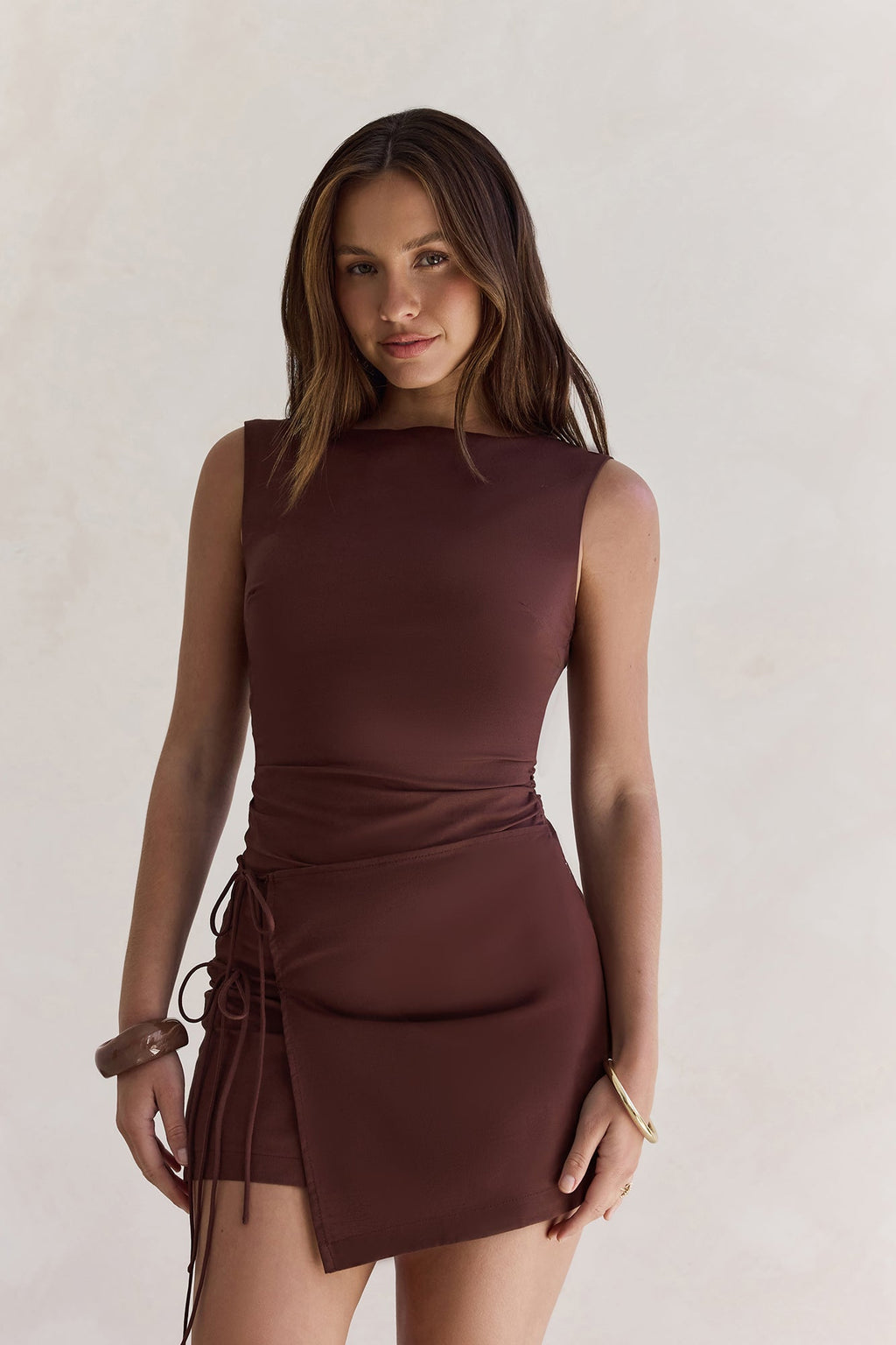 Take Me Home Mini Dress Brown