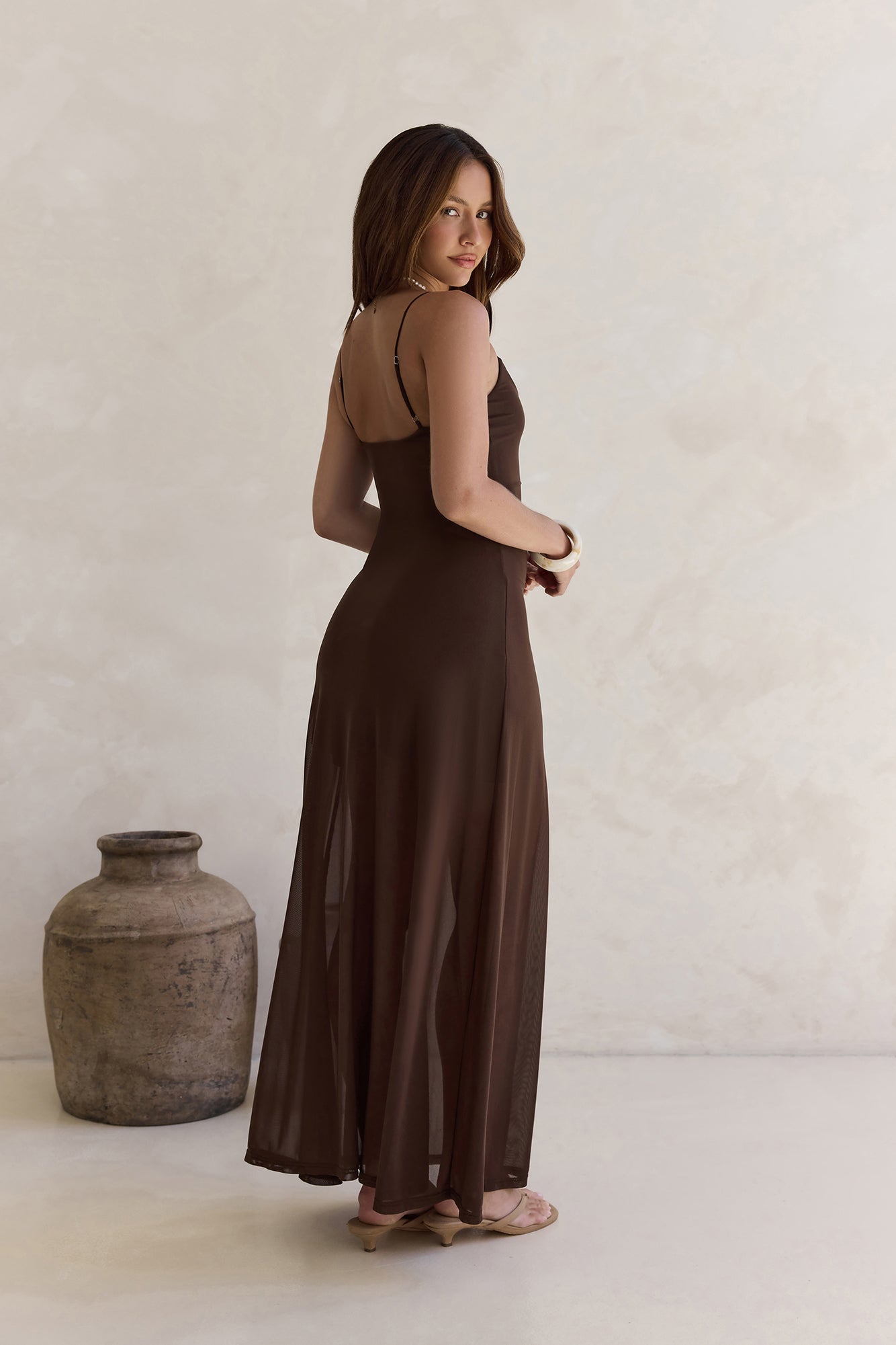Alessandra Maxi Dress Chocolate