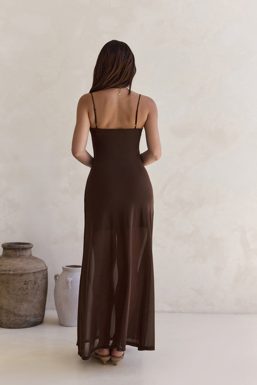 Alessandra Maxi Dress Chocolate