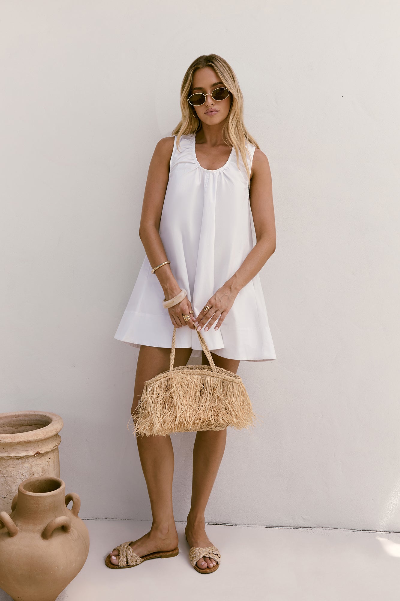 Diary Of The Sun Mini Dress White