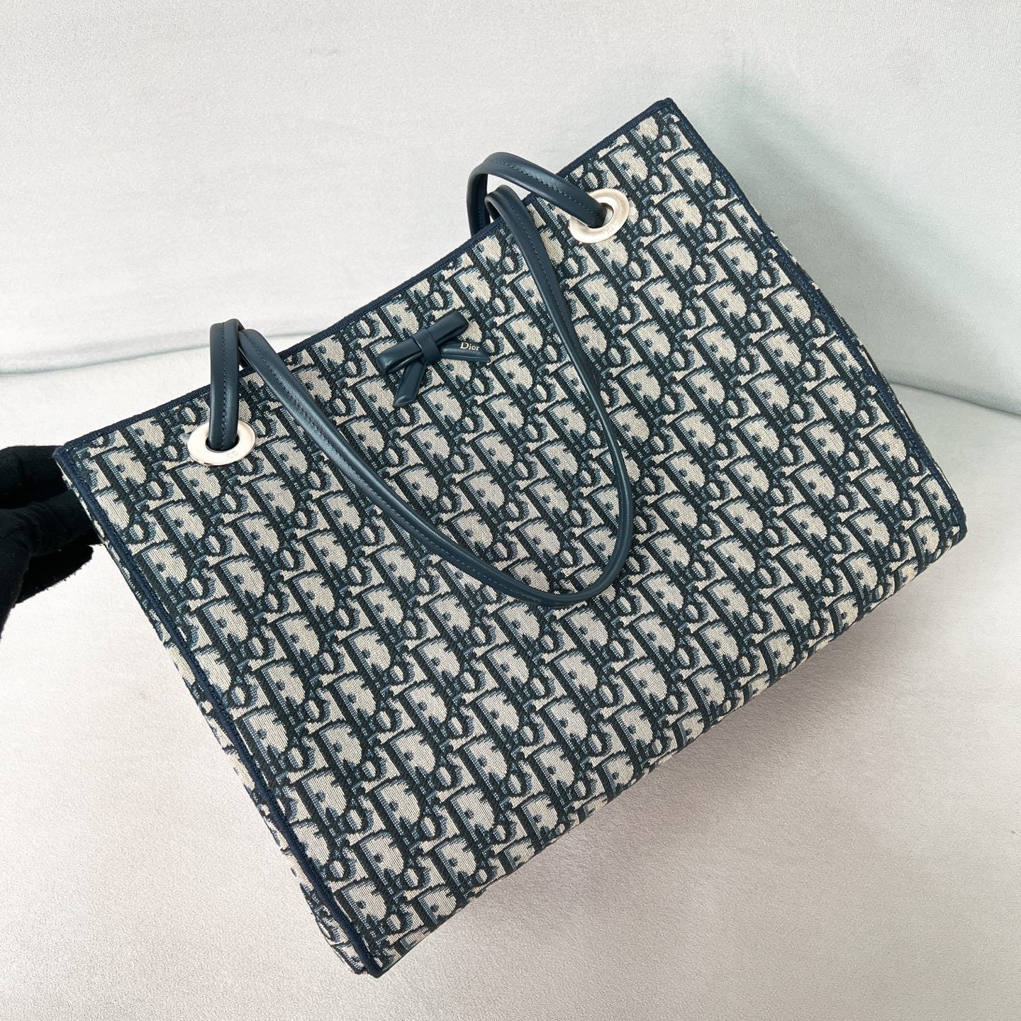 DIOR Medium Dior Promenade Shopping Bag Blue Dior Oblique Jacquard #376637