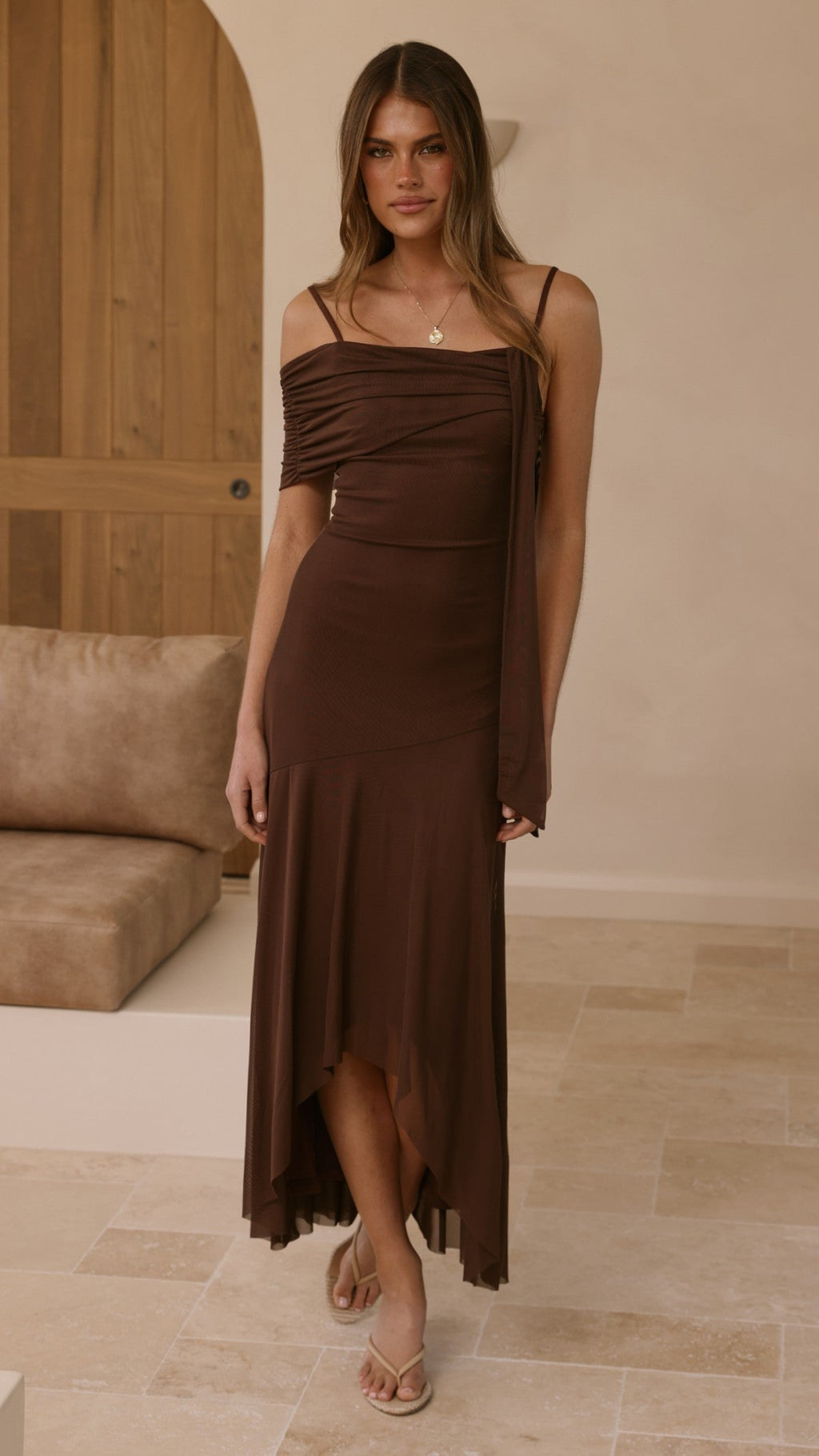 Lucy Maxi Dress - Brown
