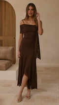 Lucy Maxi Dress - Brown