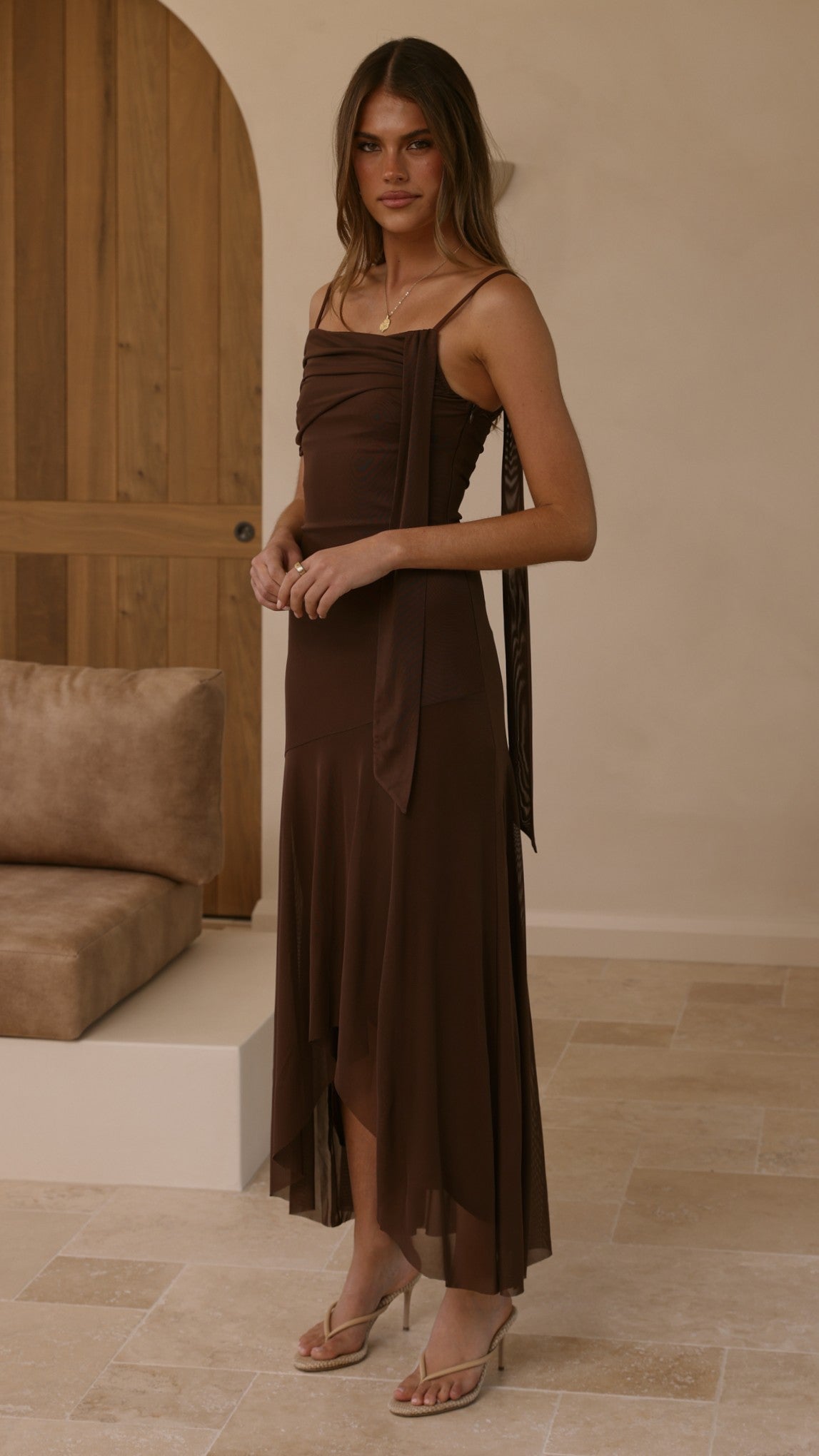 Lucy Maxi Dress - Brown