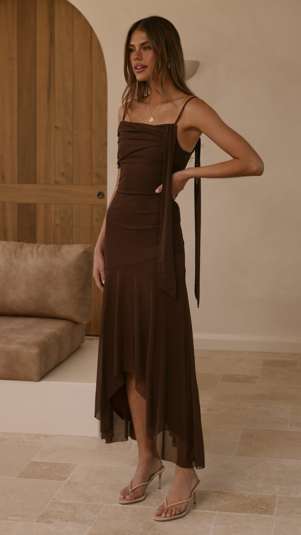 Lucy Maxi Dress - Brown