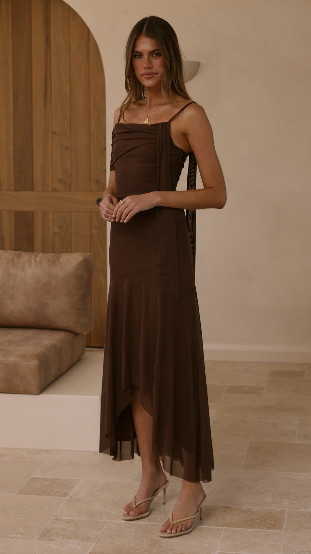Lucy Maxi Dress - Brown