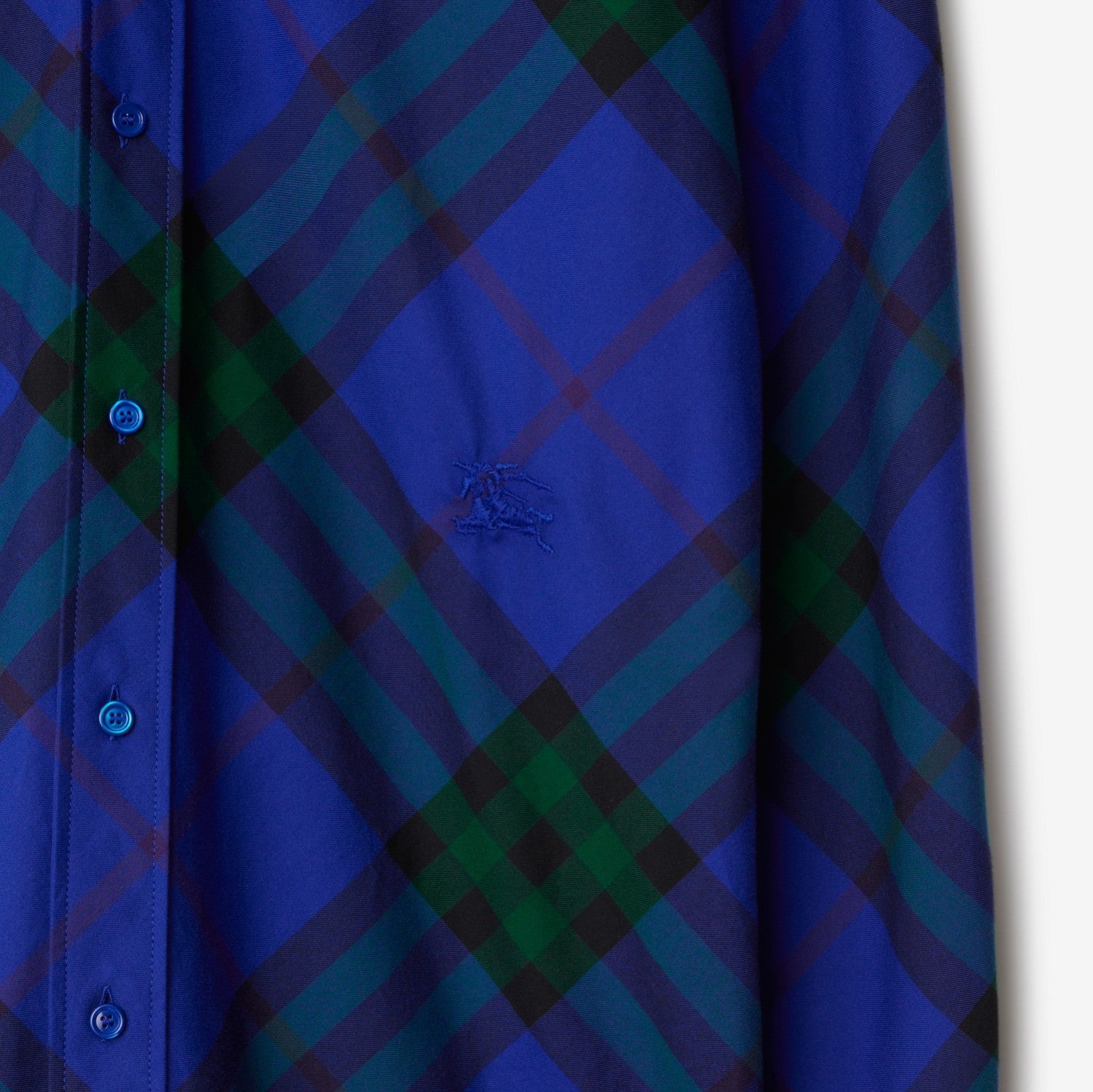 Burberry Men's Spring And Autumn New Retro Plaid Cotton Shirt Color Blocking Single-breasted Lapel Button Down Shirt  #71363