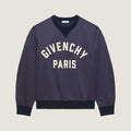 Givenchy Paris LOGO Men's Spring/Fall Fashion Casual Crewneck Pullover Solid Color Letter Print Patchwork Embroidered Long Sleeve Sweatshirt #78712