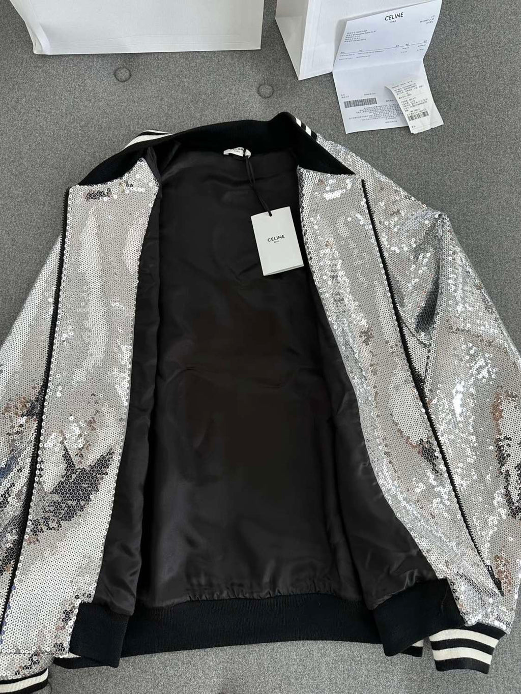 Celine Sequin Bomber Jacket #288699