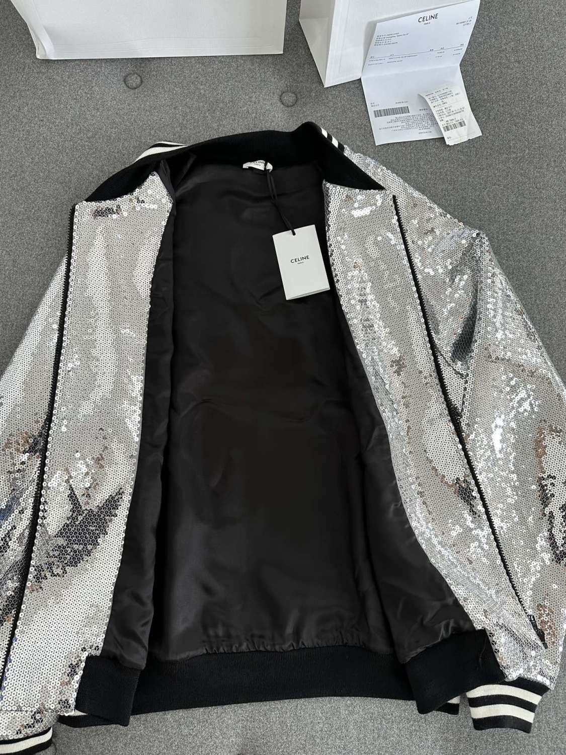 Celine Sequin Bomber Jacket #288699