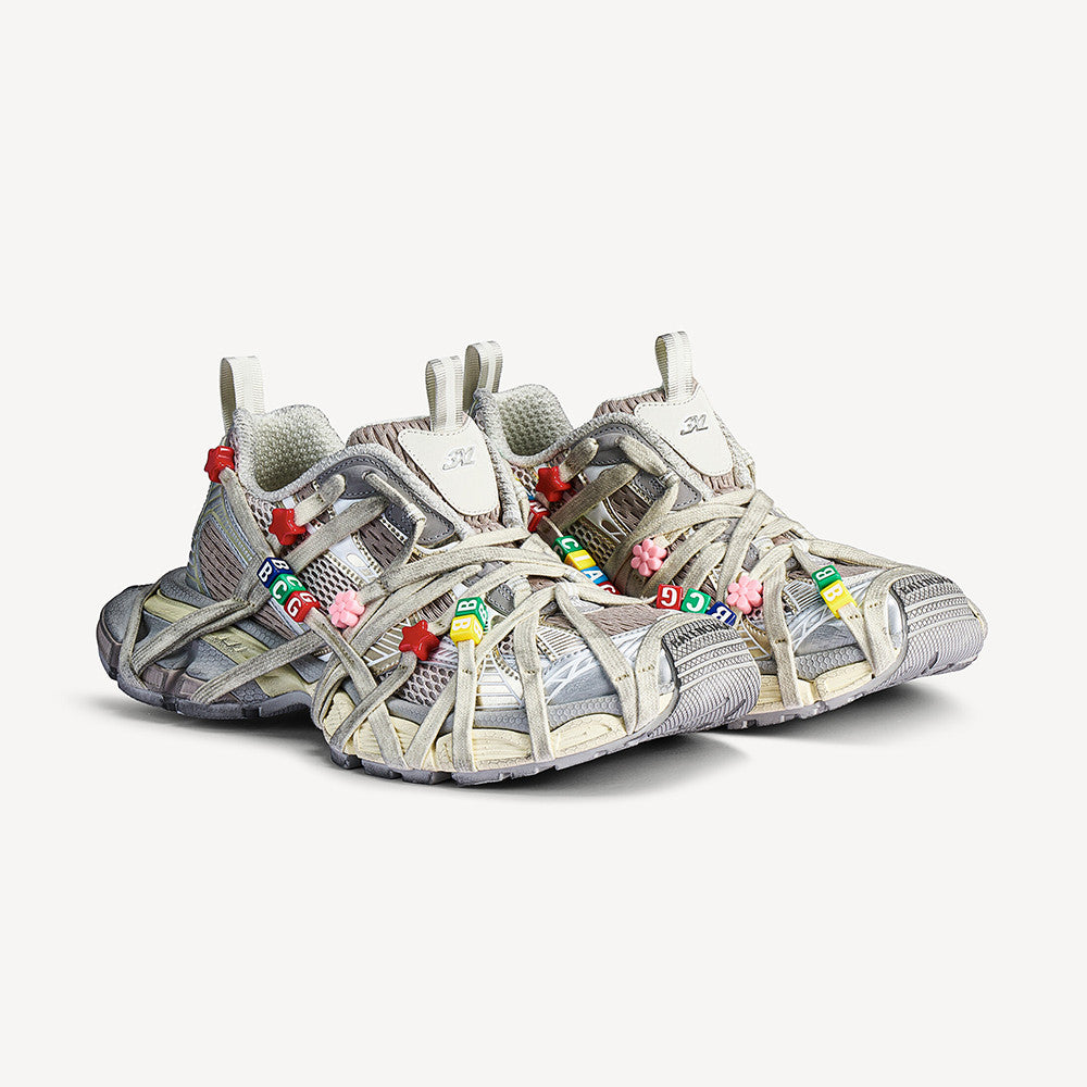 Balenciaga Women's 3xl Extreme Lace Sneaker in Eggshell Multicolor #376551
