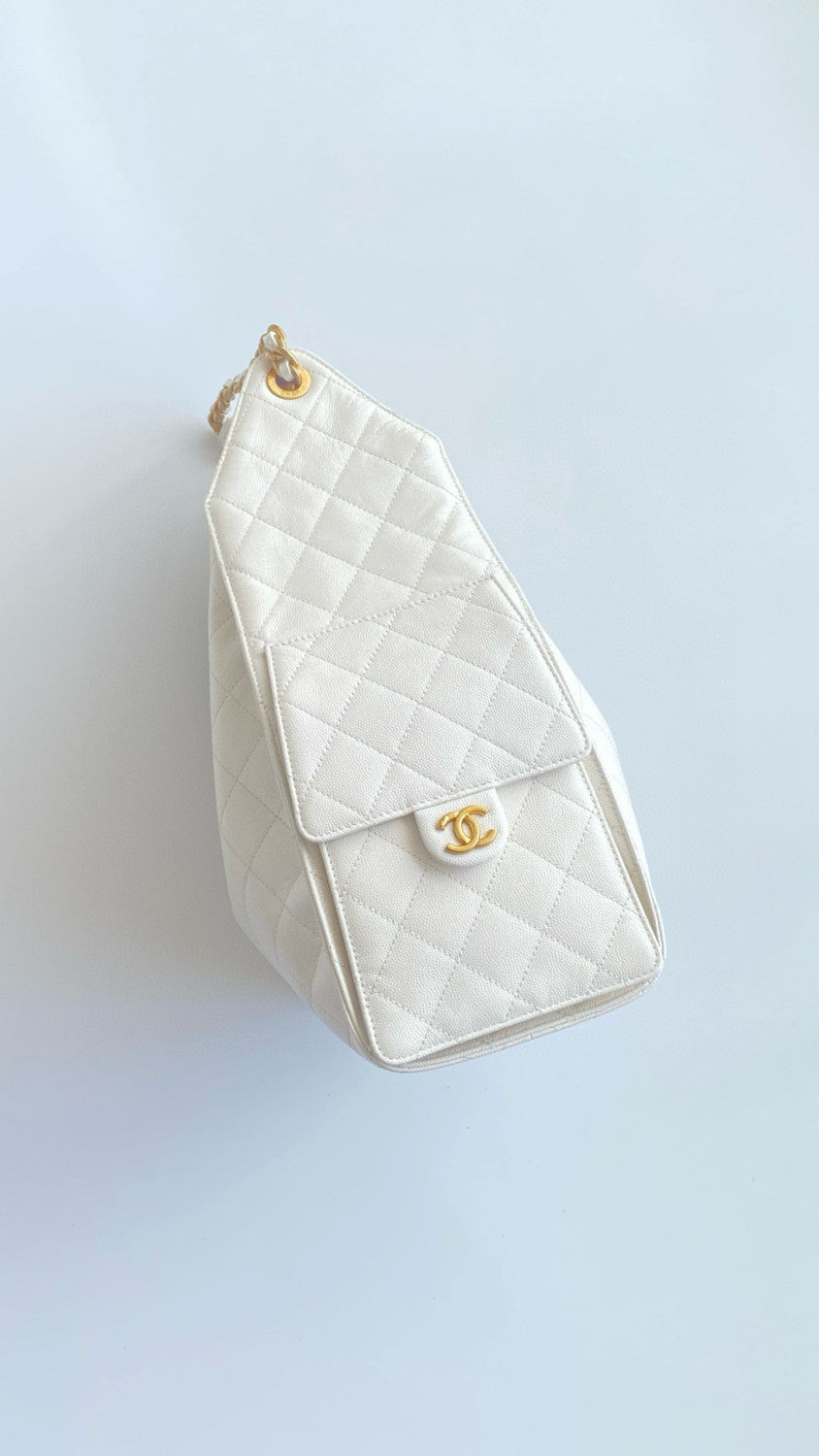 Chanel Women's Classic Double C Logo Solid Color Cowhide & Leather Tote Shoulder Bag Bags #77978