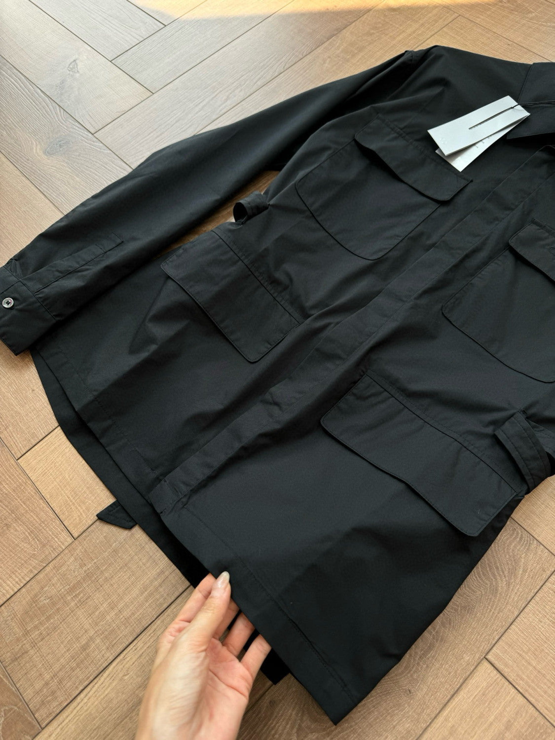 Gucci Men's Spring/Summer Solid Color Fashion Casual Logo Embroidered Collar Cotton Flap Pocket Single Breasted Long Sleeved Shirt Jacket #78252