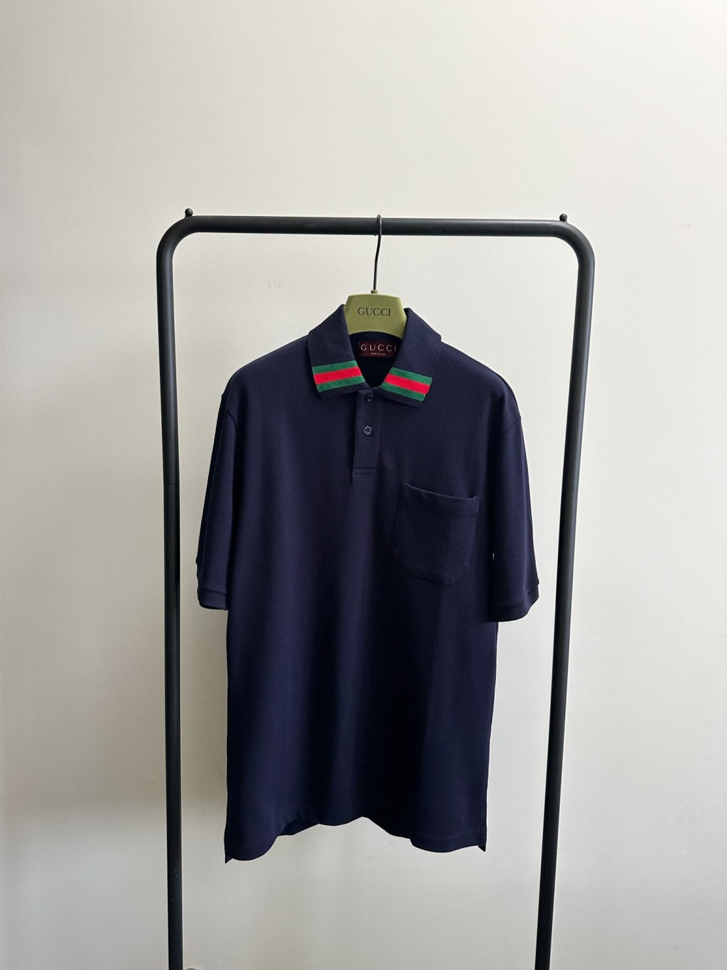 Gucci Men's Summer Solid Color Cotton Short Sleeve With Mesh Fit Casual Polo Shirt #71461