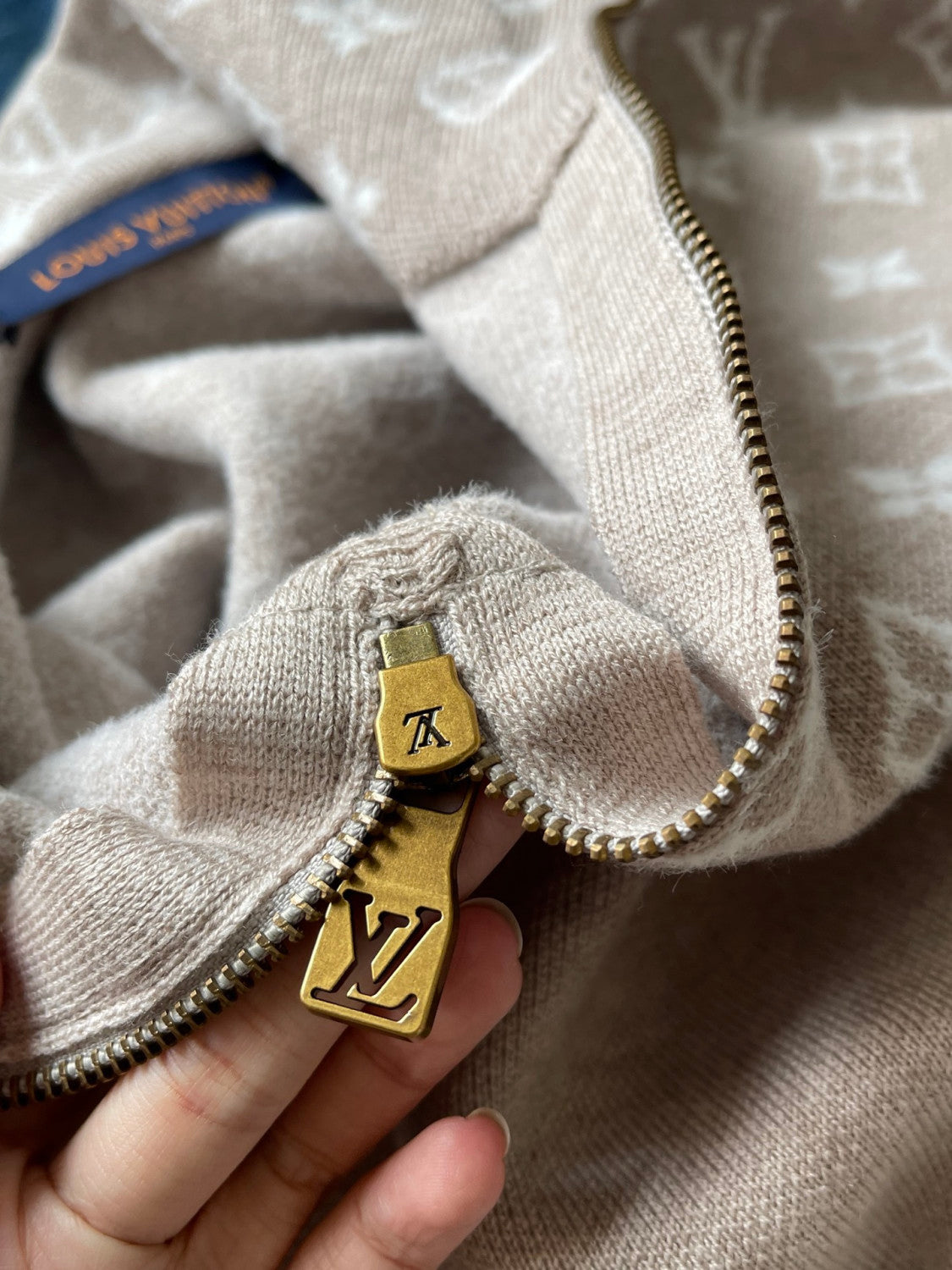 Louis Vuitton Ribbed Wool Half-Zip Pullove #333703