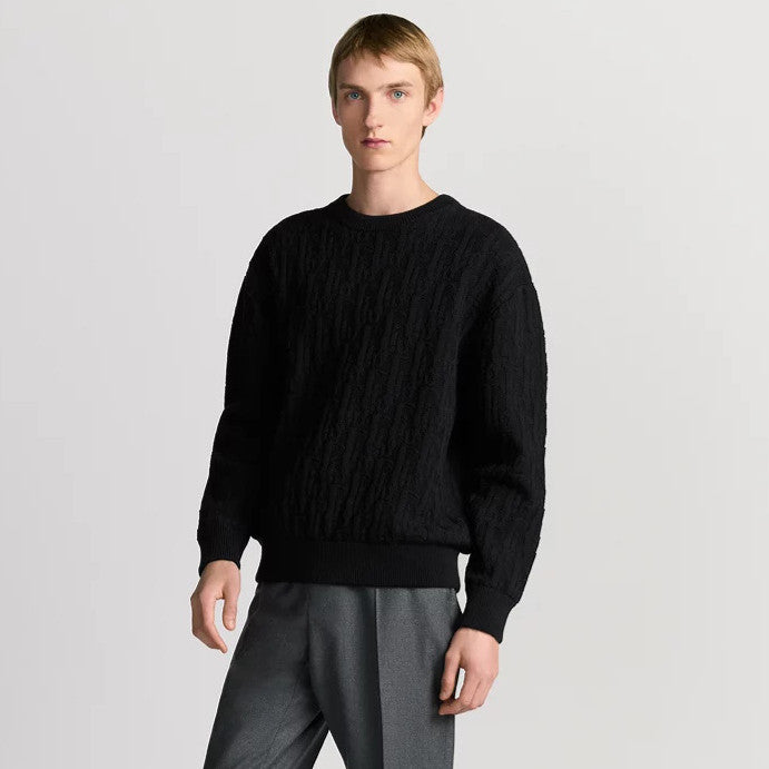 Dior Men's Fall/Winter Fashion Casual Crewneck Pullover Solid Jacquard Sweater #79314