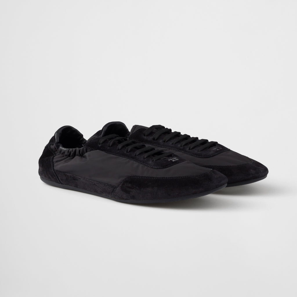 Prada Men's And Women's Spring/fall Fashion Classic Round Toe Lace Up Solid Color Leather Low Top Flat Sneakers Shoes #79215