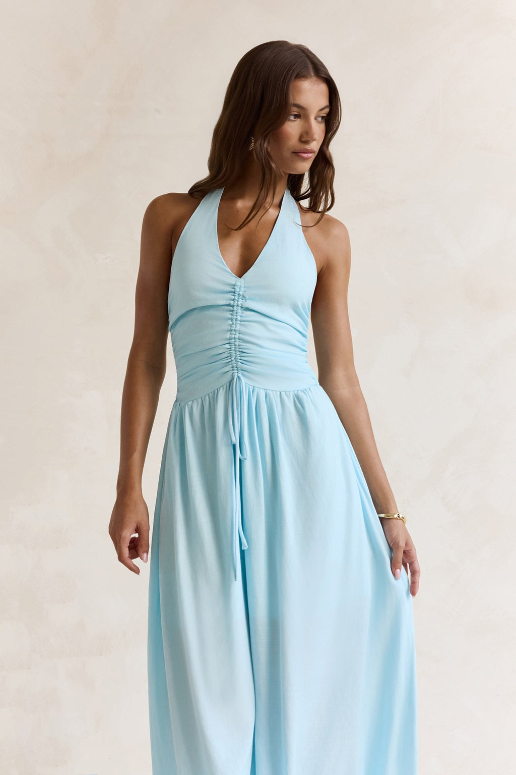 Heart Of Ours Halter Maxi Dress Blue