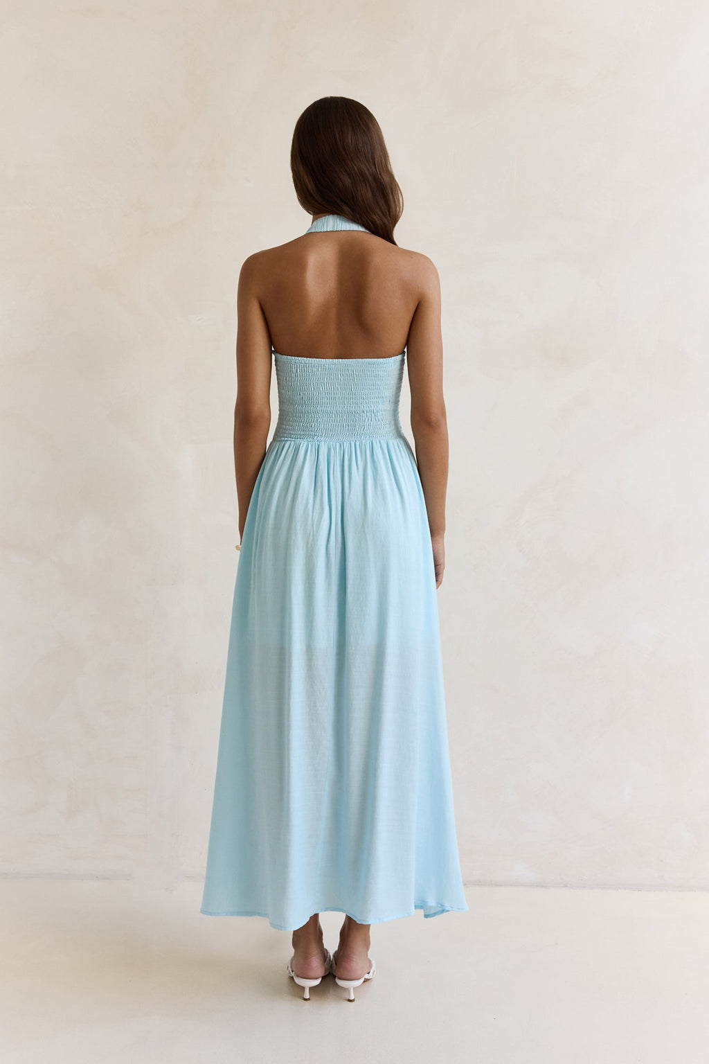 Heart Of Ours Halter Maxi Dress Blue