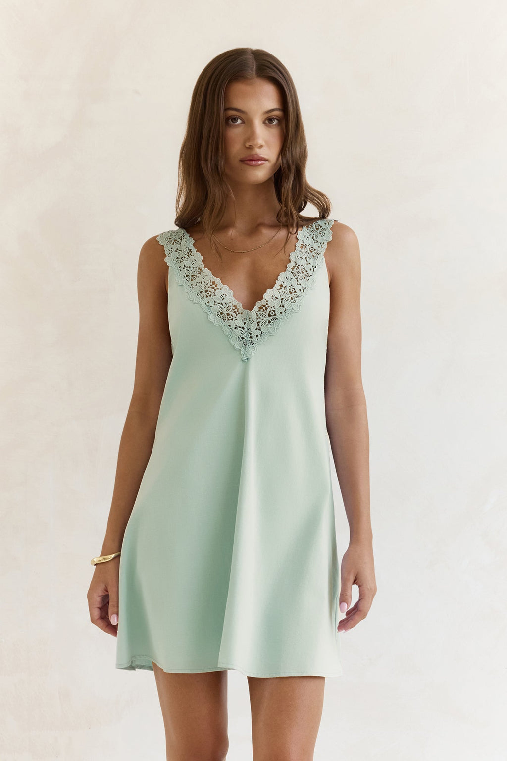 Inner Reflections Mini Dress Sage
