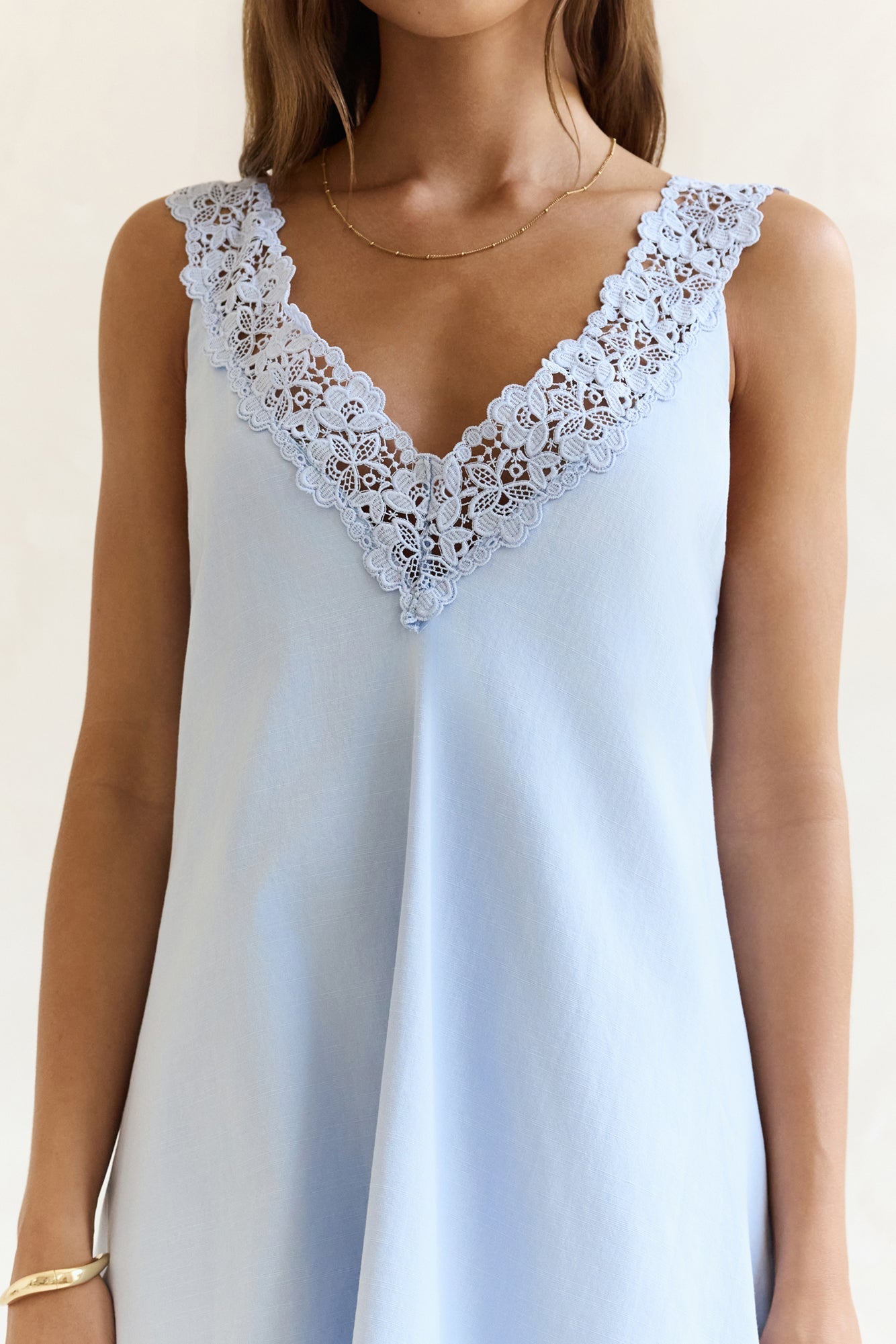 Inner Reflections Mini Dress Blue
