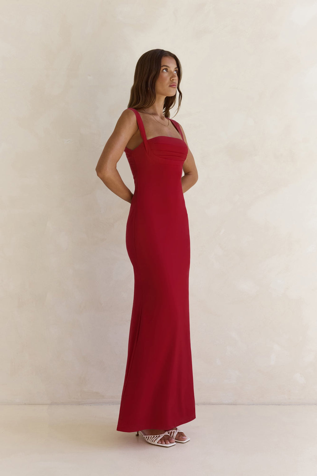 Spring In The Clouds Maxi Dress Burgundy