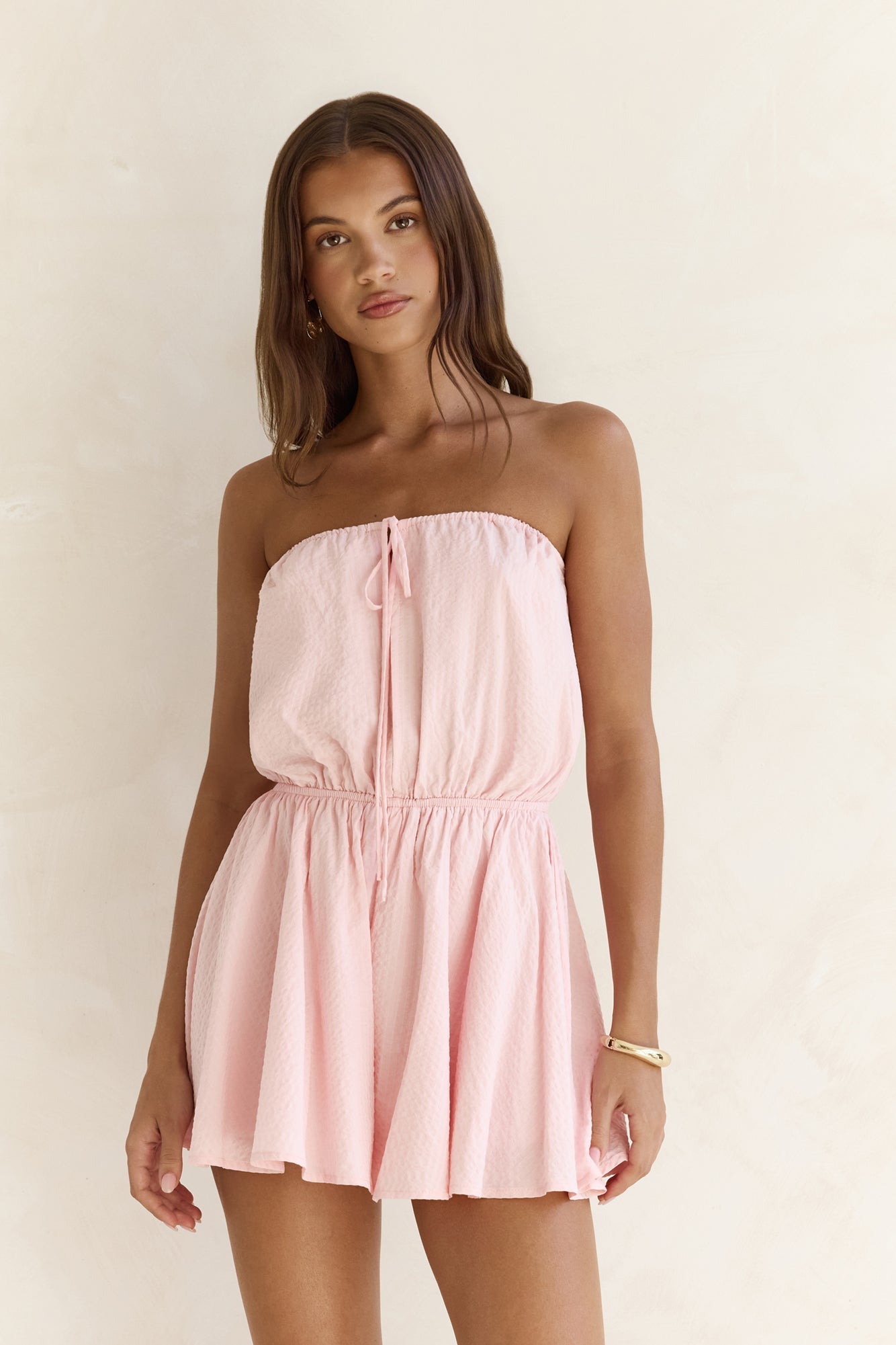 Kinder Love Strapless Romper Pink