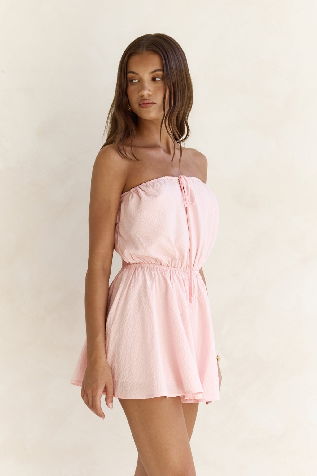 Kinder Love Strapless Romper Pink