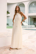 Different Dreams Halter Maxi Dress Cream