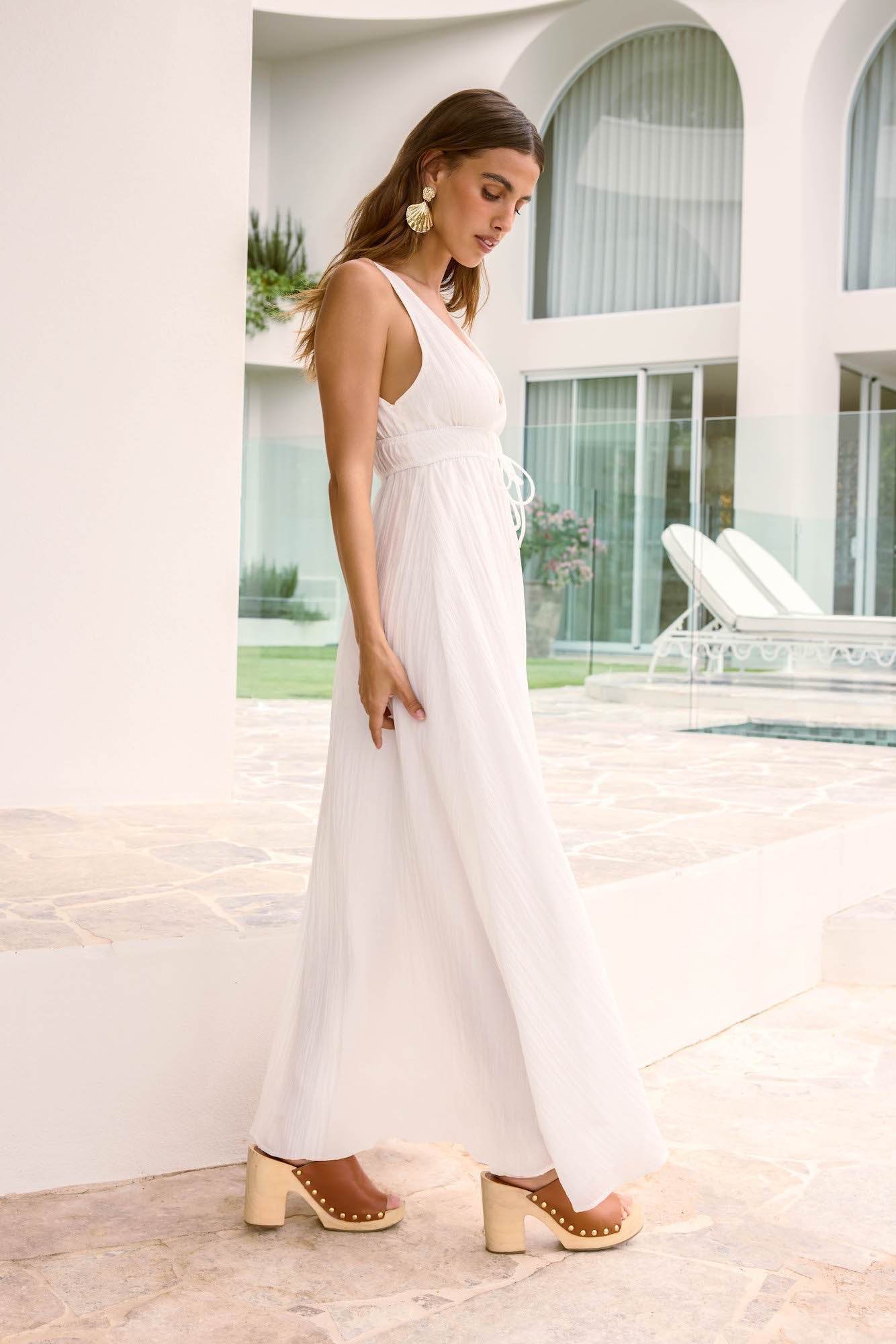 Morning Sun Maxi Dress White