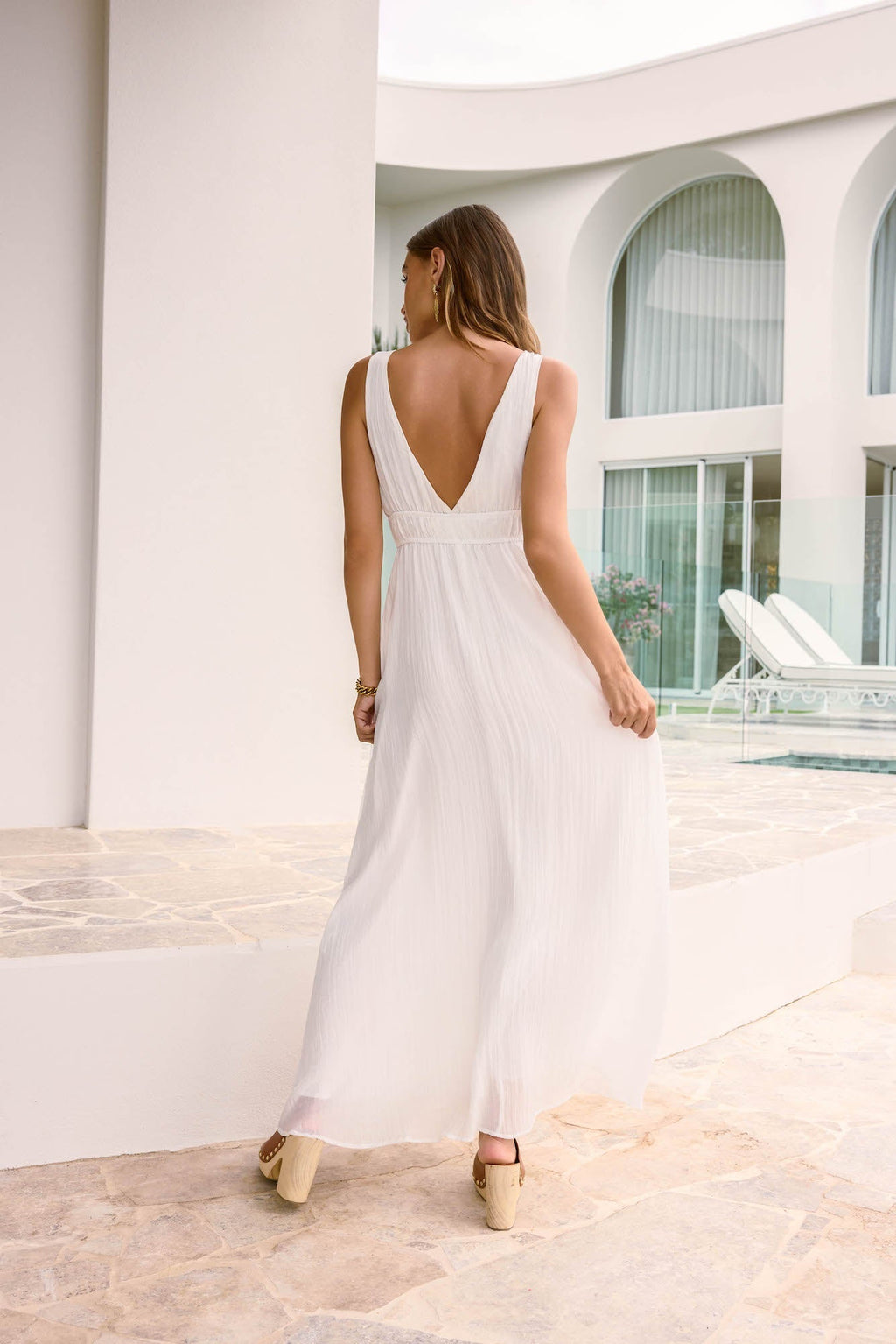 Morning Sun Maxi Dress White