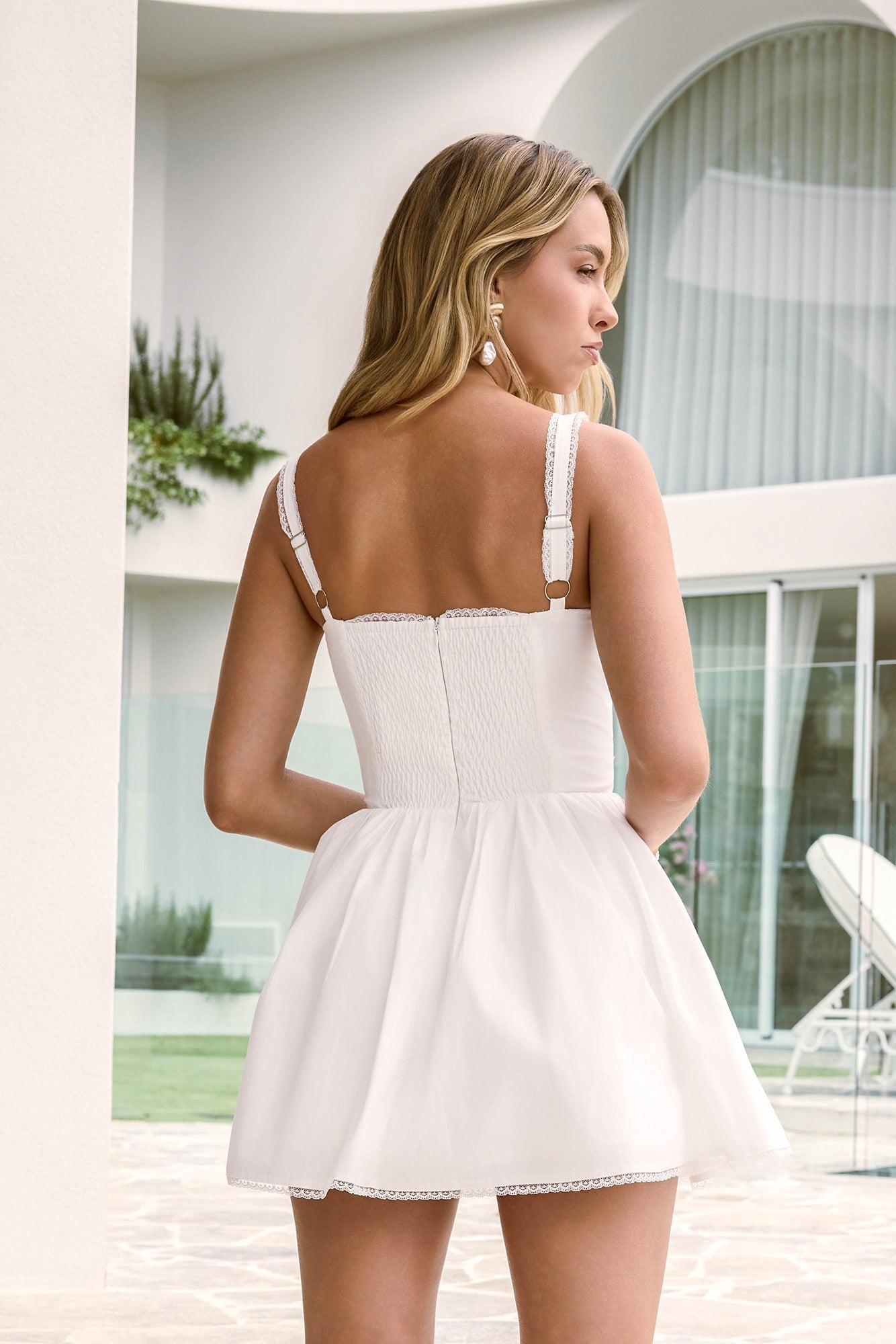 Morning Whispers Mini Dress White