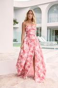 Dainty Events Strapless Maxi Dress Pink