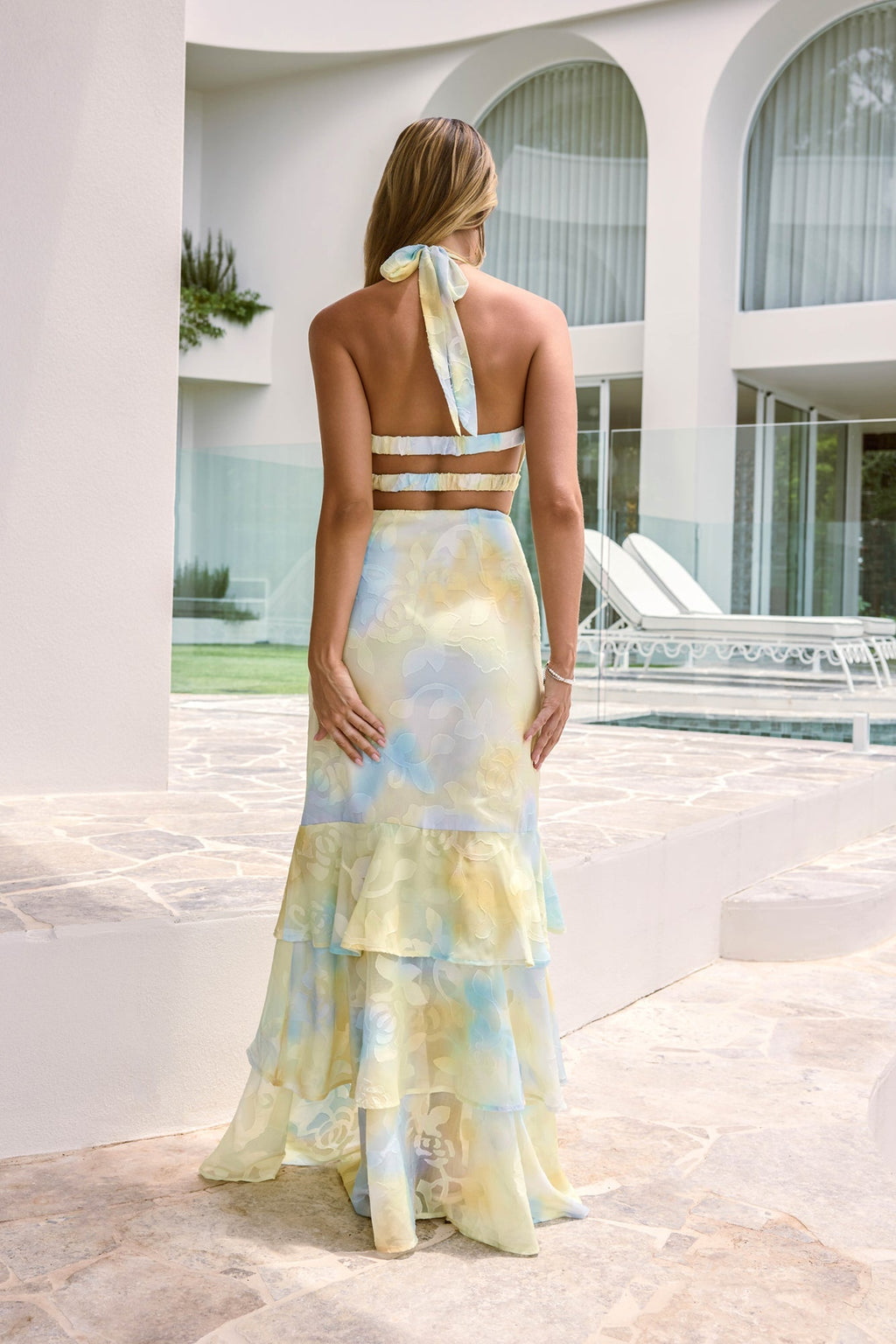 Lover Of Luxe Halter Maxi Dress Yellow