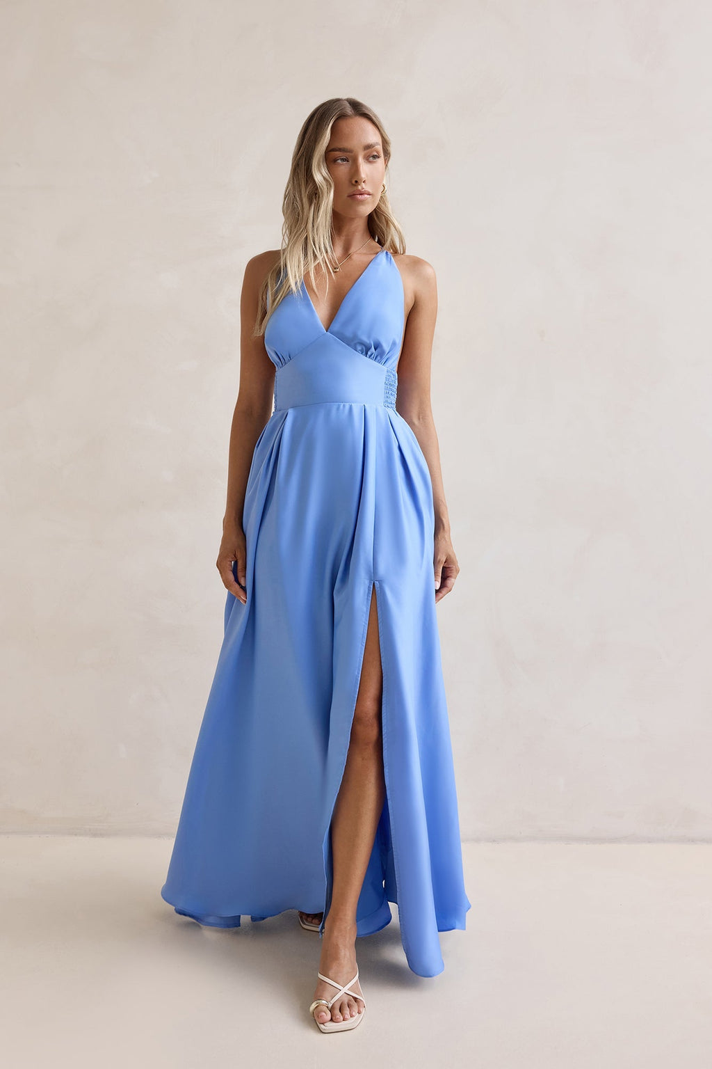 Secret Strolls Maxi Dress Blue