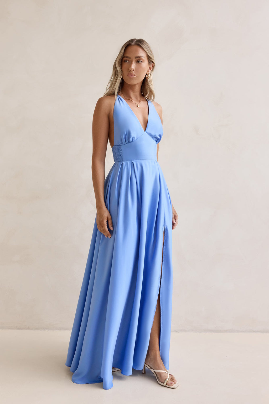 Secret Strolls Maxi Dress Blue