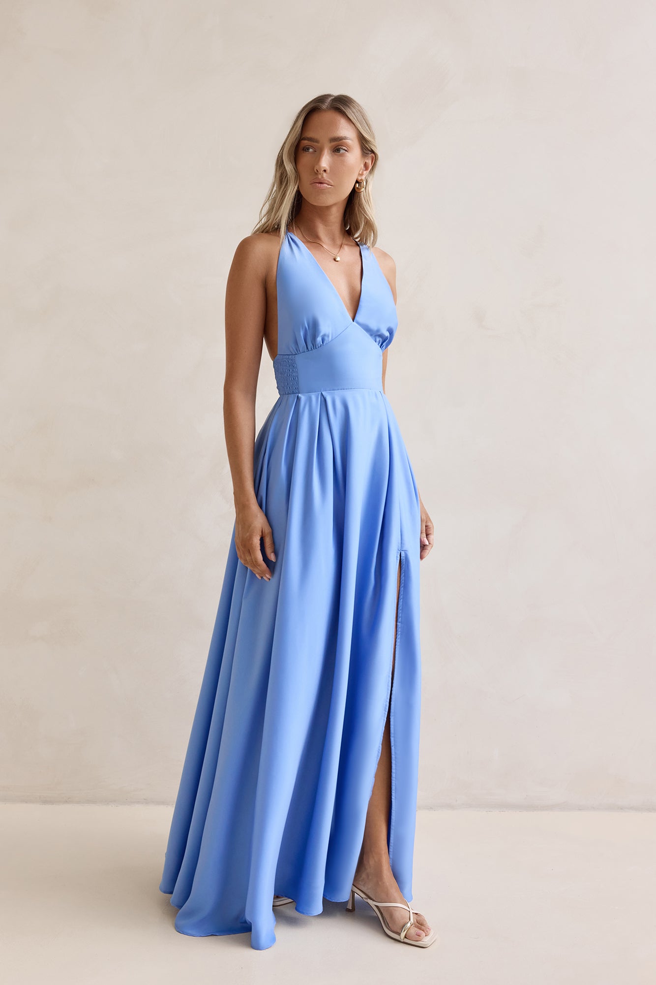 Secret Strolls Maxi Dress Blue