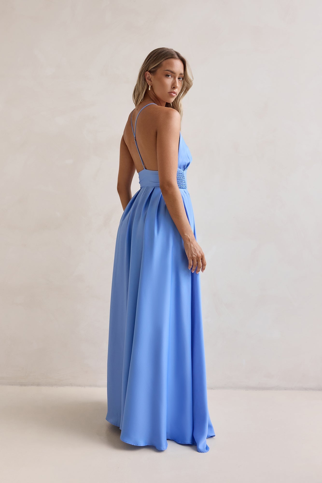 Secret Strolls Maxi Dress Blue