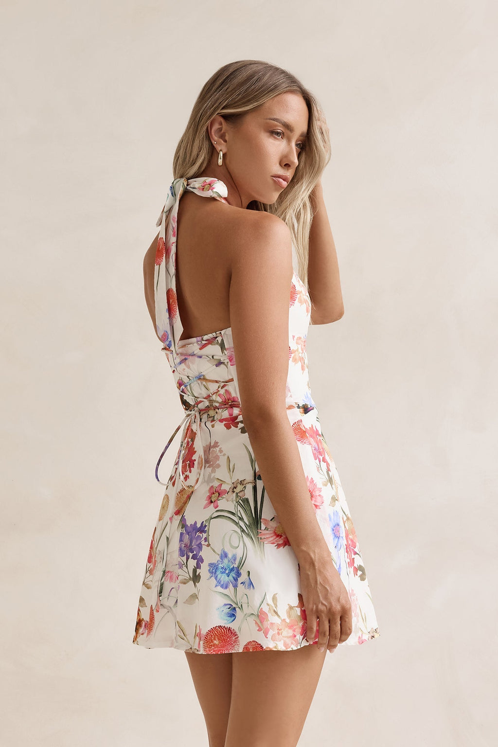 Wildflowers Halter Mini Dress Multi