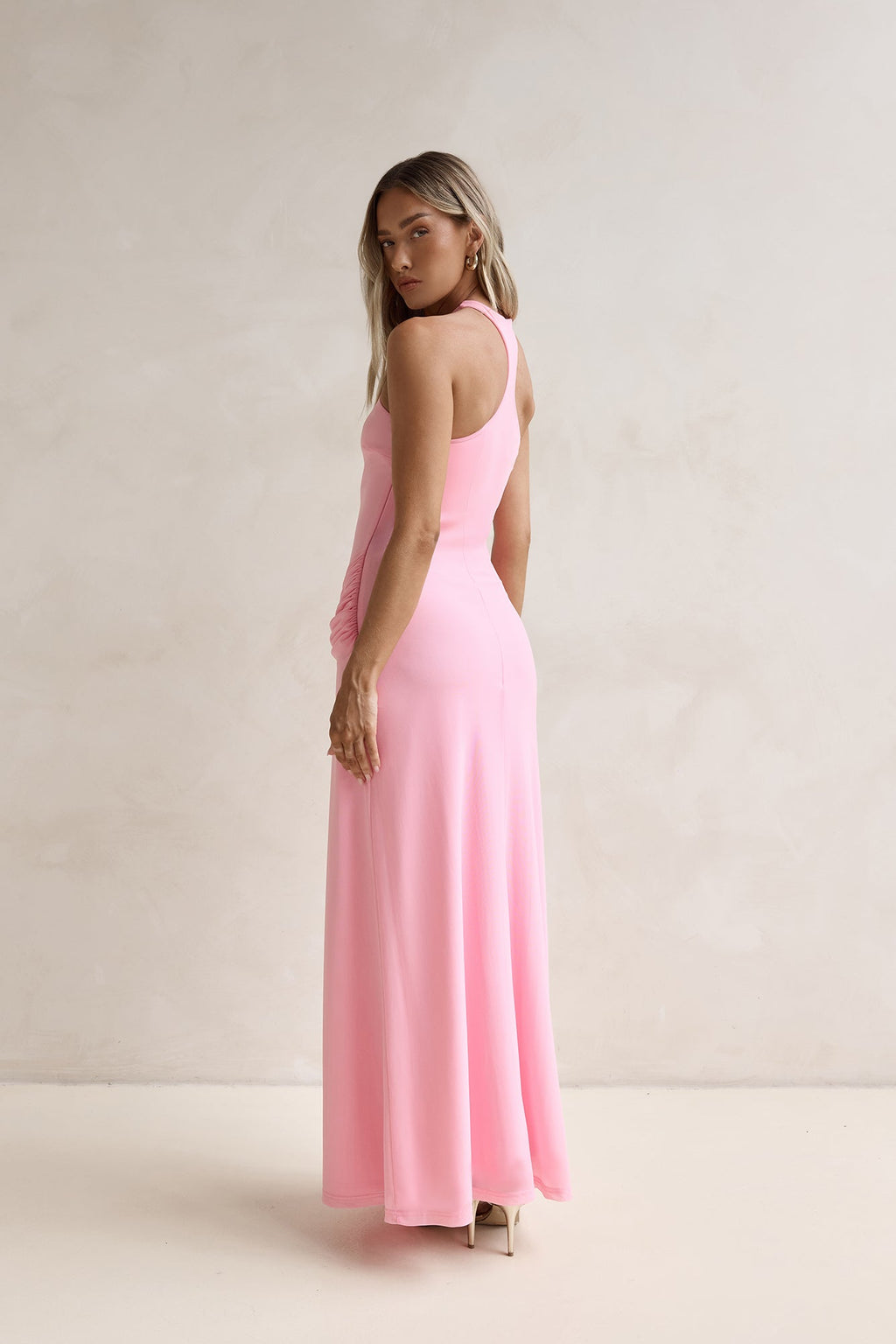 Lost In Dreams Mesh Maxi Dress Pink