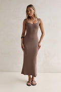 Martini Hour Midi Dress Chocolate