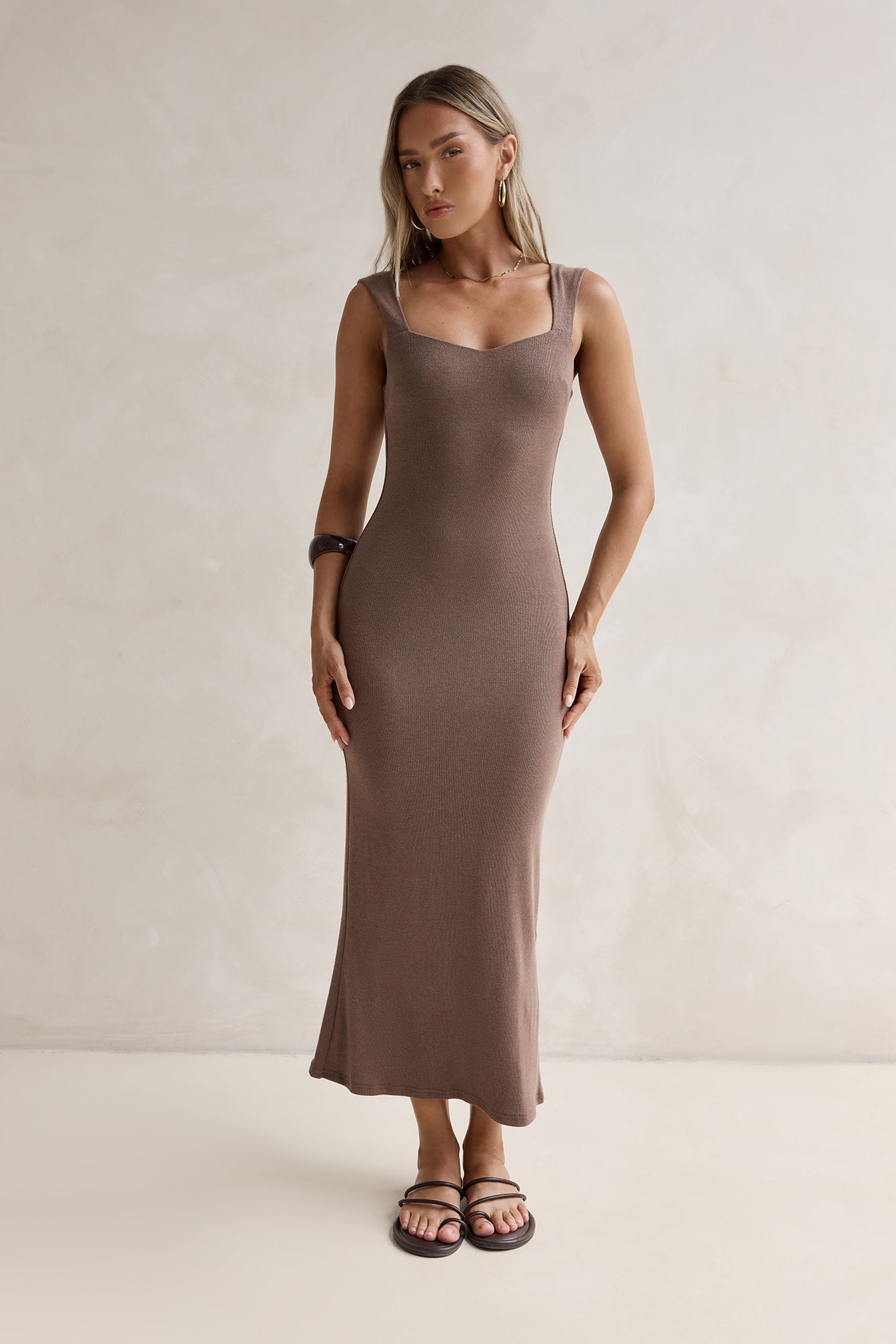 Martini Hour Midi Dress Chocolate