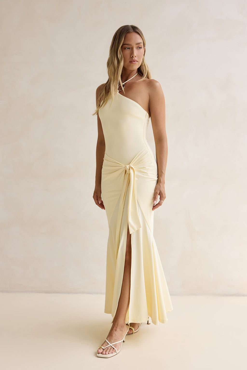 Crystal Sands Halter Maxi Dress Yellow